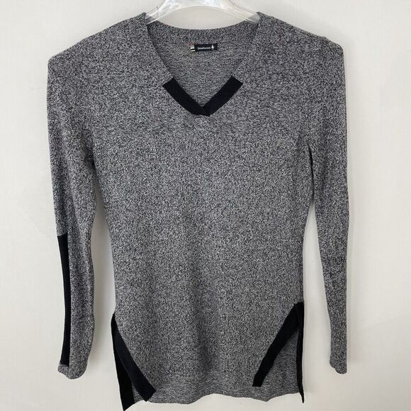 Smartwool Sweater Shadow Pine Tunic Women’s XS Merino Wool Blend Gray Black - Picture 1 of 10